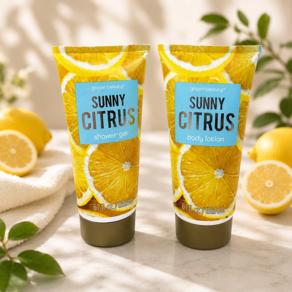 Groovi Beauty Sunny Citrus Shower Gel & Body Lotion Set 6.7 fl oz Each